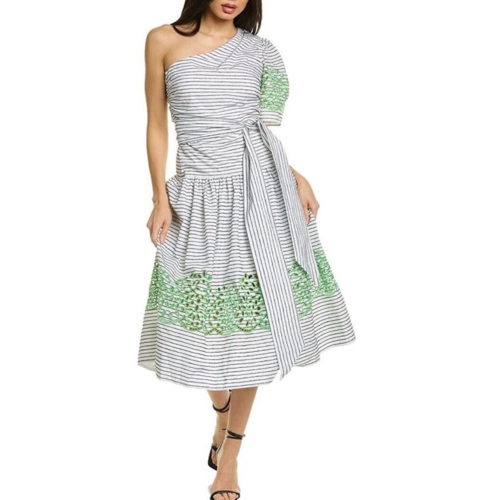 Tanya‎ Taylor Magdalena One Sleeve Midi Dress 4